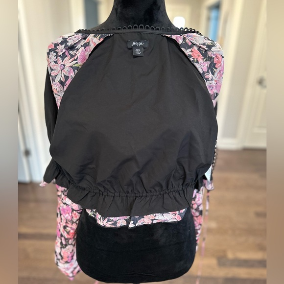 Nasty Gal Floral Chiffon Balloon Sleeve Blouse Women US Size 8 UK 12 - Picture 11 of 14